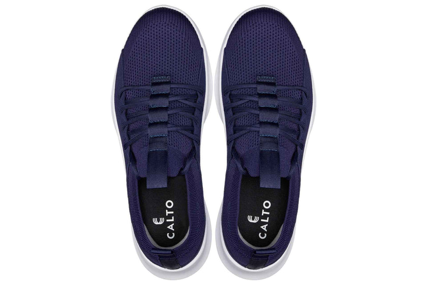CALTO - Q135 - 2.4 Inches Taller (Navy/White Sole) - Ultra Lightweight Sneakers