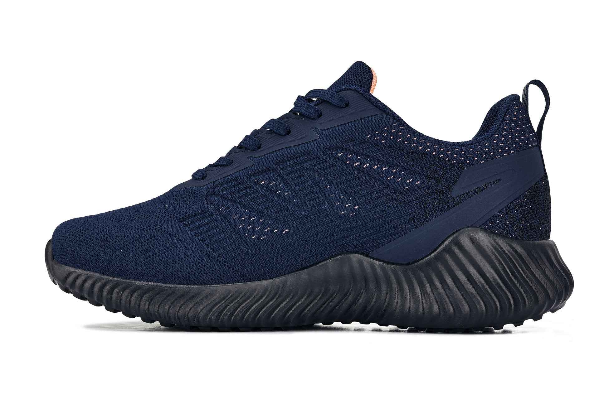 CALTO - Q222 - 2.6 Inches Taller (Navy/Coral) - Lightweight Sporty Sneakers