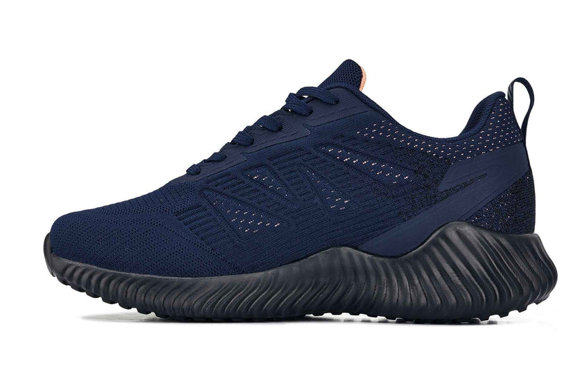 CALTO - Q222 - 2.6 Inches Taller (Navy/Coral) - Lightweight Sporty Sneakers