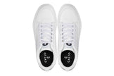 CALTO - Q272  - 2 Inches Taller (White & Gum Sole) -Elevated Leatherette Micro-Perforated Sneakers