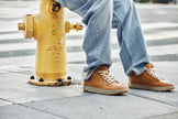 CALTO - Q274  - 2 Inches Taller (Camel Brown & Gum Sole) - Elevated Leatherette Micro-Perforated Sneakers