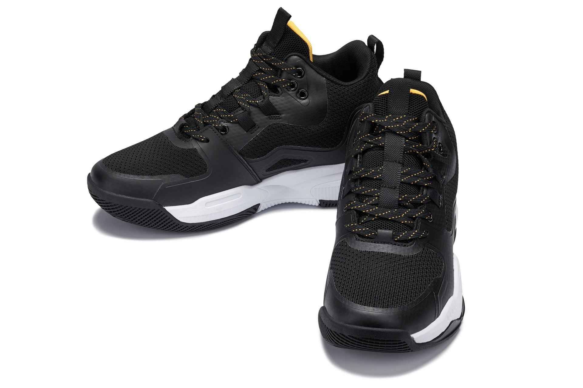 CALTO - Q391 - 3 Inches Taller (Black/Orange) - Basketball High-Top Sneakers