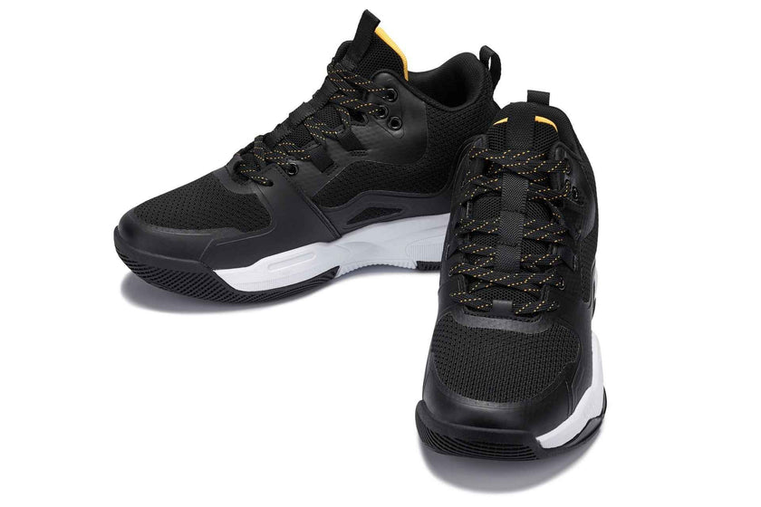 CALTO - Q391 - 3 Inches Taller (Black/Orange) - Basketball High-Top Sneakers