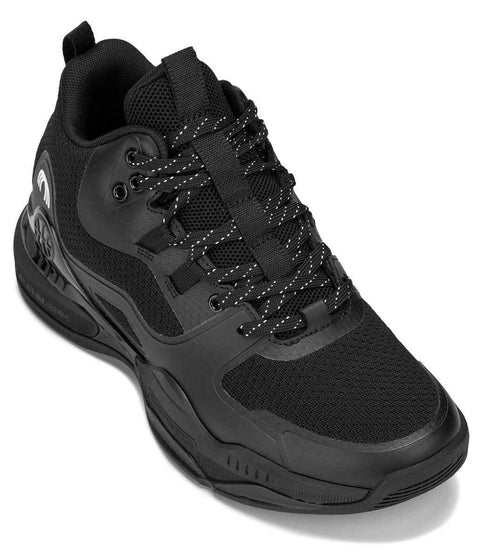 CALTO - Q393 - 3 Inches Taller (Black) - Basketball High-Top Sneakers