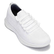 CALTO - QA061 - 2.4 Inches Taller (White/White Sole) - Lightweight Knitted Sneakers