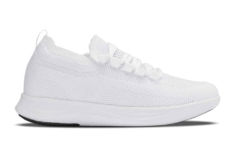CALTO - QA061 - 2.4 Inches Taller (White/White Sole) - Lightweight Knitted Sneakers