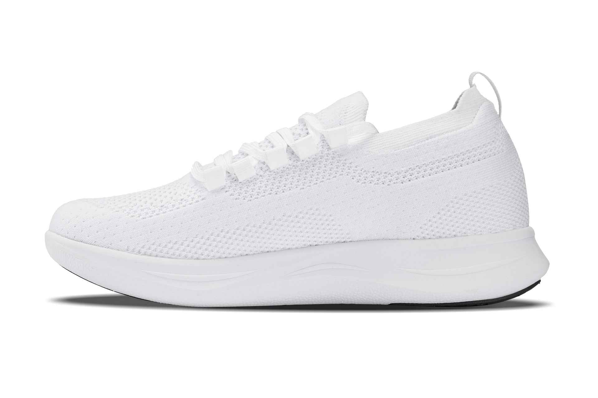 CALTO - QA061 - 2.4 Inches Taller (White/White Sole) - Lightweight Knitted Sneakers