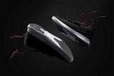 CALTO - QA064 - 2.4 Inches Taller (Black/Red/White Sole) - Lightweight Knitted Sneakers