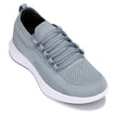 CALTO - QA065 - 2.4 Inches Taller (Grey/White Sole) - Lightweight Knitted Sneakers