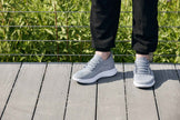 CALTO - QA065 - 2.4 Inches Taller (Grey/White Sole) - Lightweight Knitted Sneakers