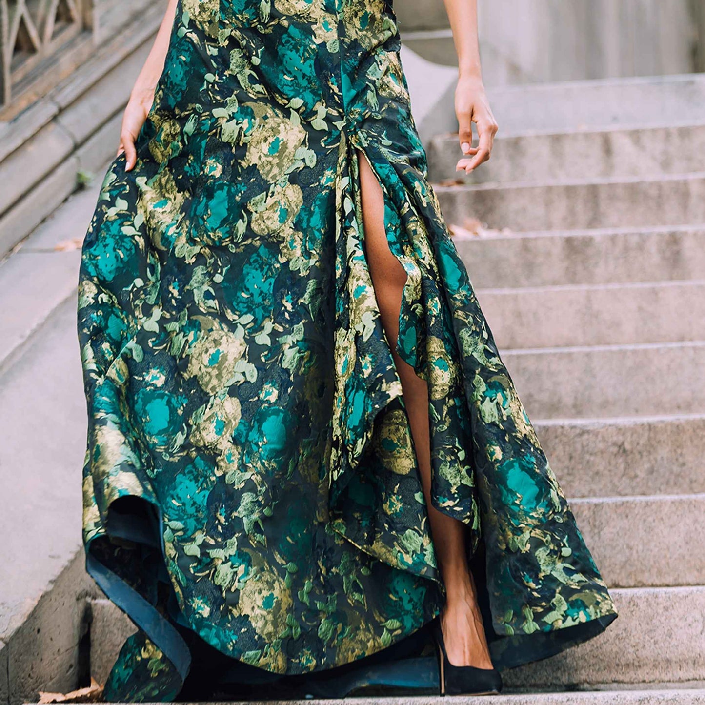 LS Front Zipper Beaded Sheath