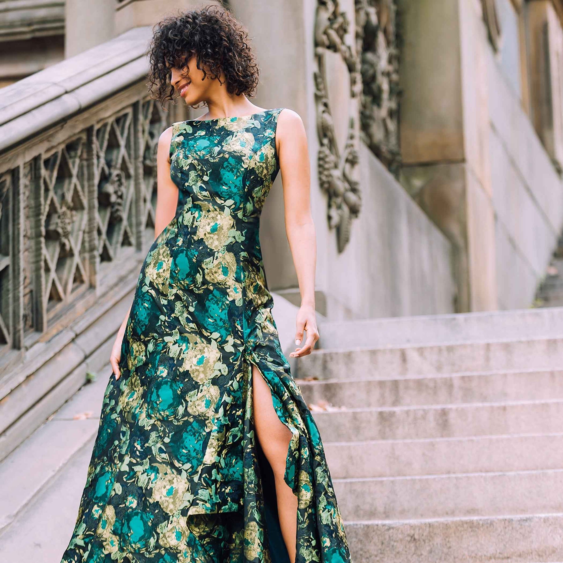 LS Front Zipper Beaded Sheath