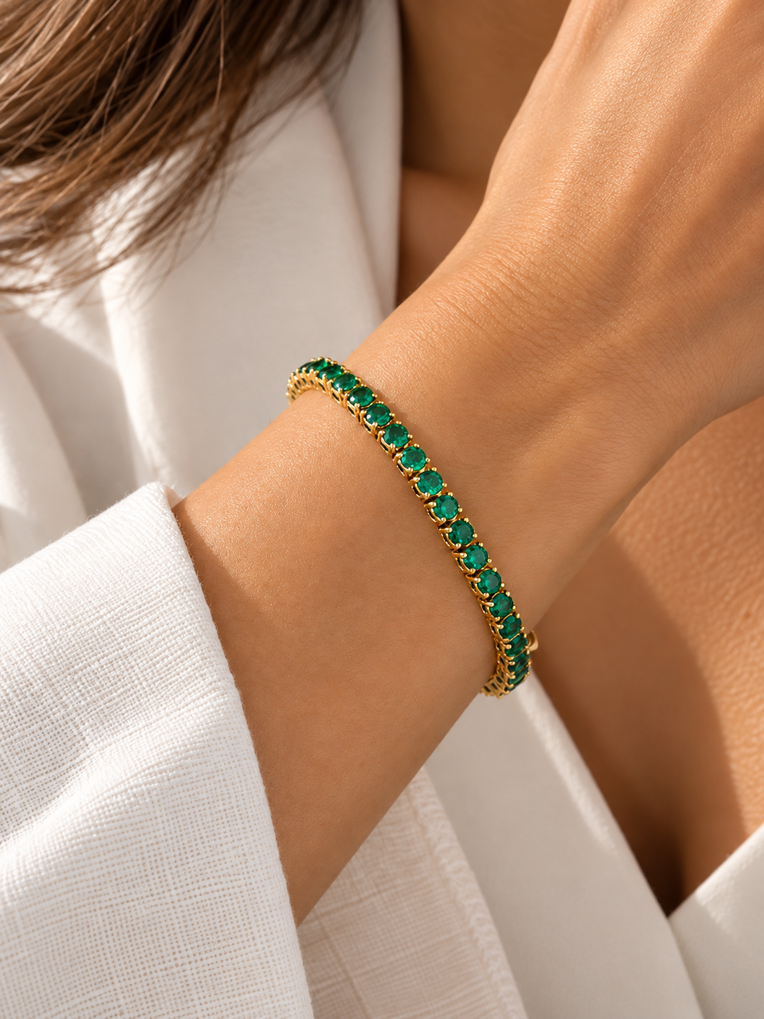 Riley Emerald Tennis Bracelet