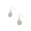 Rosette silver earrings