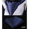 Royal Blue Silk Ascot/Cravat Tie & Handkerchief