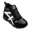 CALTO - S22783 - 3.6 Inches Taller (Black/White) - Hiking Style Boots