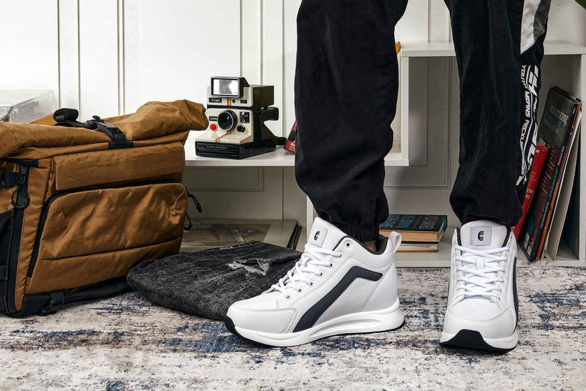 CALTO - S23305 - 3.2 Inches Taller (White) - Sneakers