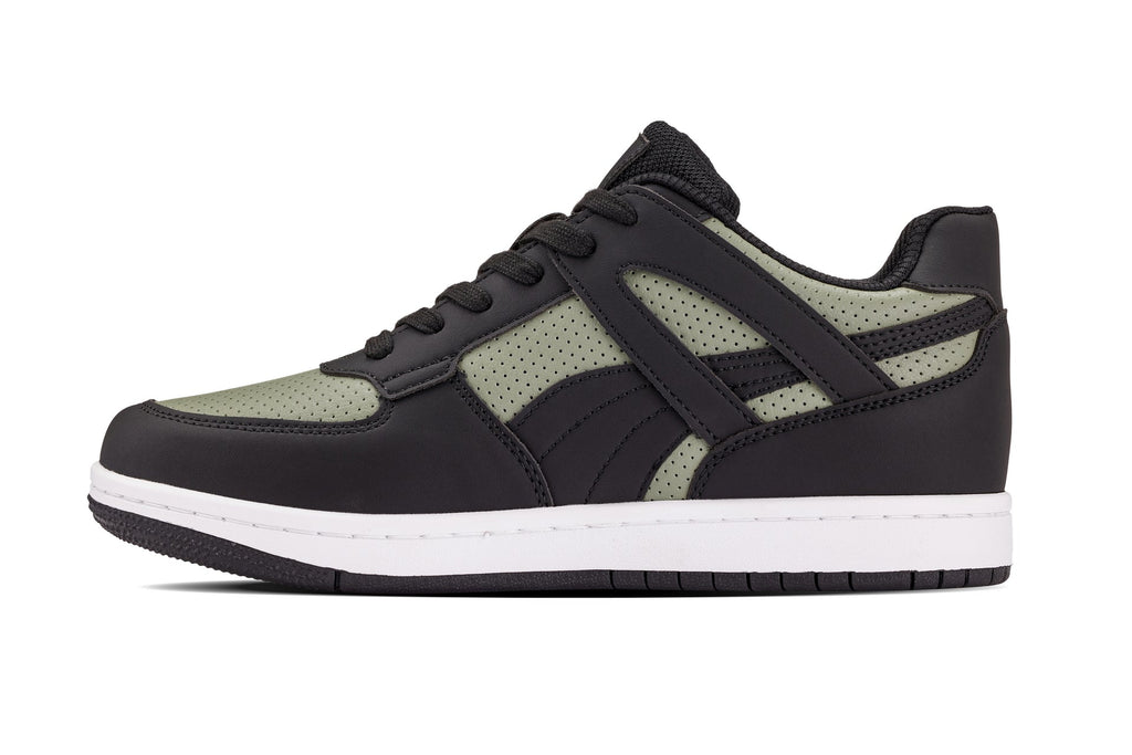 CALTO - S2533 - 2.2 Inches Taller (Black/Green) - Contemporary Casual Sneaker