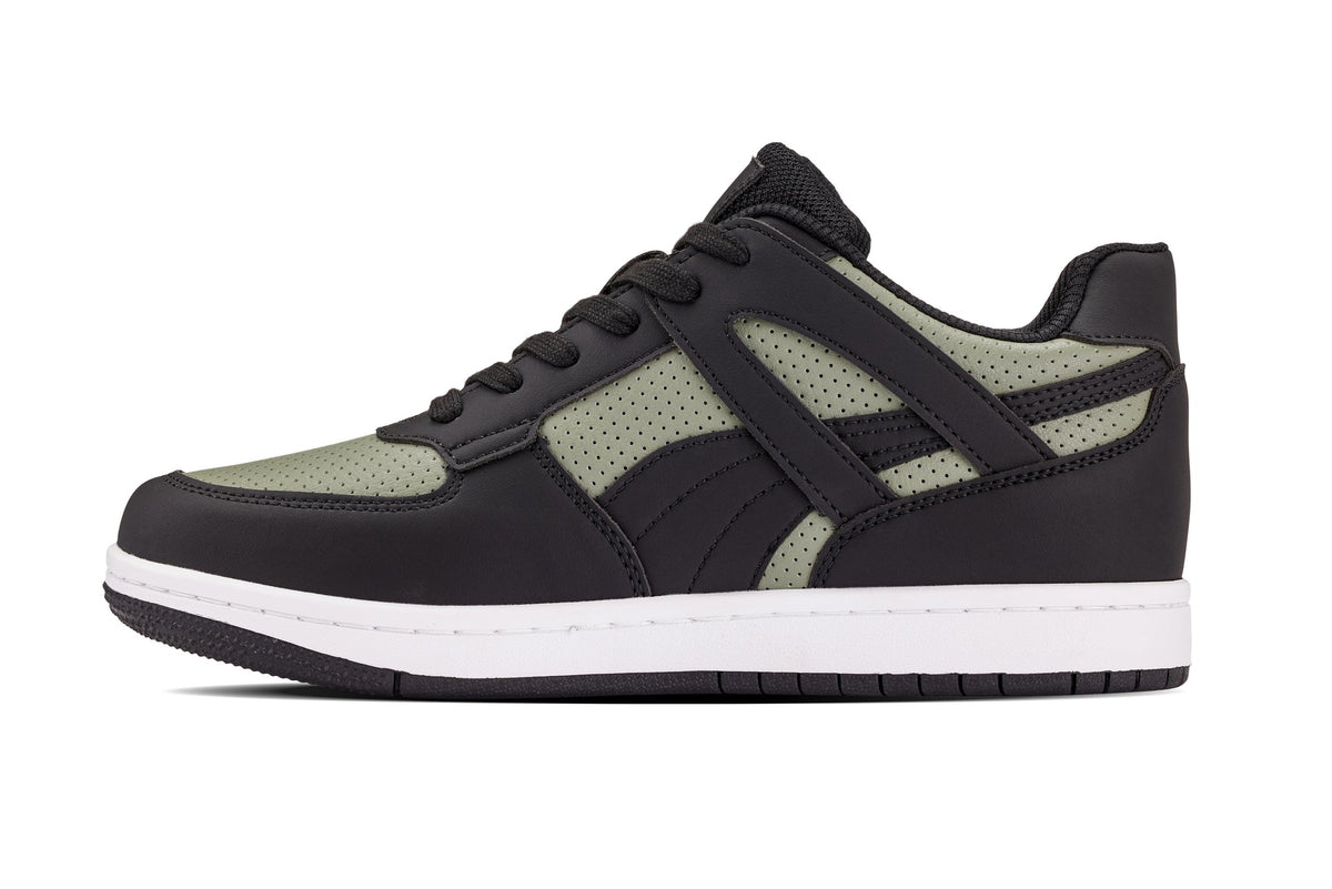 CALTO - S2533 - 2.2 Inches Taller (Black/Green) - Contemporary Casual Sneaker