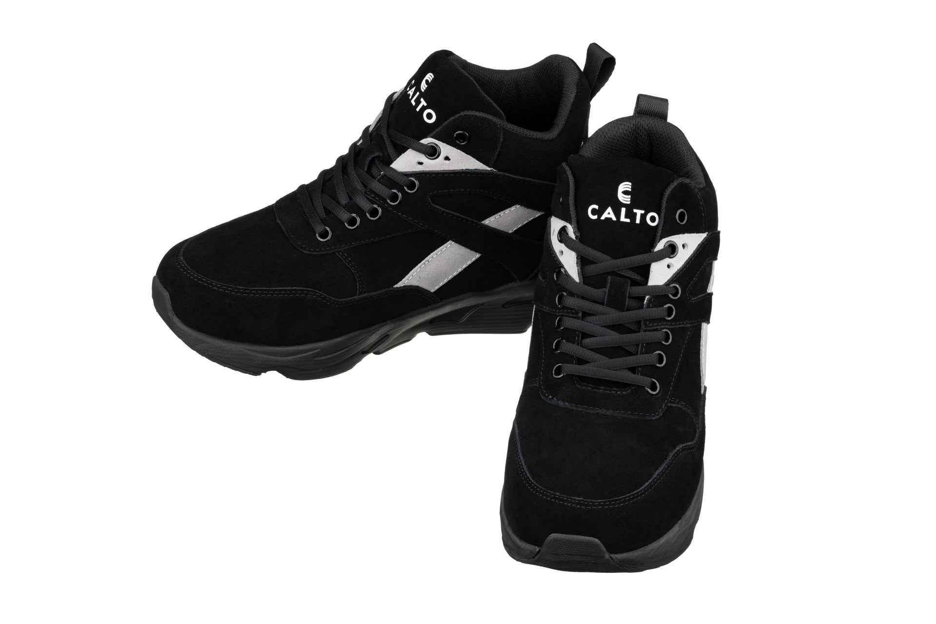 CALTO - S33594 - 4 Inches Taller (Black/Grey) - Sneakers