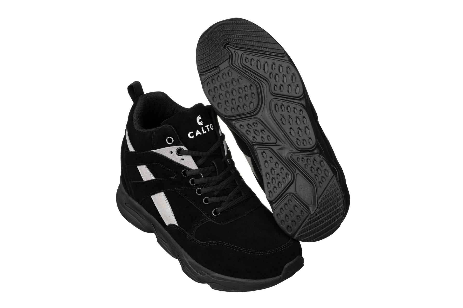 CALTO - S33594 - 4 Inches Taller (Black/Grey) - Sneakers