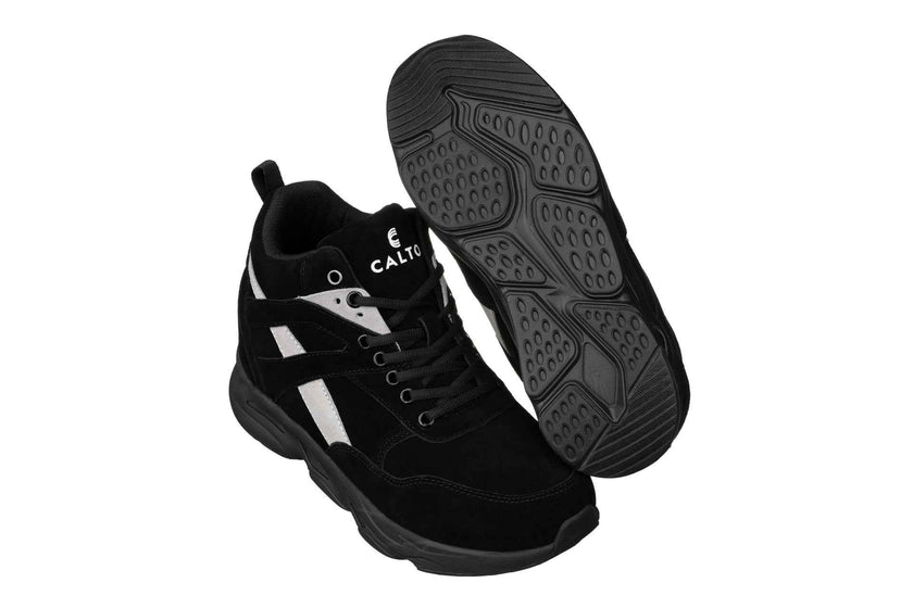 CALTO - S33594 - 4 Inches Taller (Black/Grey) - Sneakers