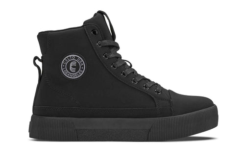 CALTO - S3421 - 2.4 Inches Taller (Black) - Cap Toe High Top Zip-Up Sneaker Boots