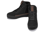 CALTO - S3422 - 2.4 Inches Taller (Black/Coffee Brown) - Cap Toe High Top Zip-Up Sneaker Boots