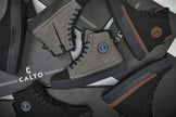 CALTO - S3422 - 2.4 Inches Taller (Black/Coffee Brown) - Cap Toe High Top Zip-Up Sneaker Boots