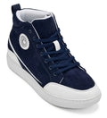 CALTO - S4132 - 2.6 Inches Taller (Navy/White Sole) - Corduroy Ankle Top Sneak-boot