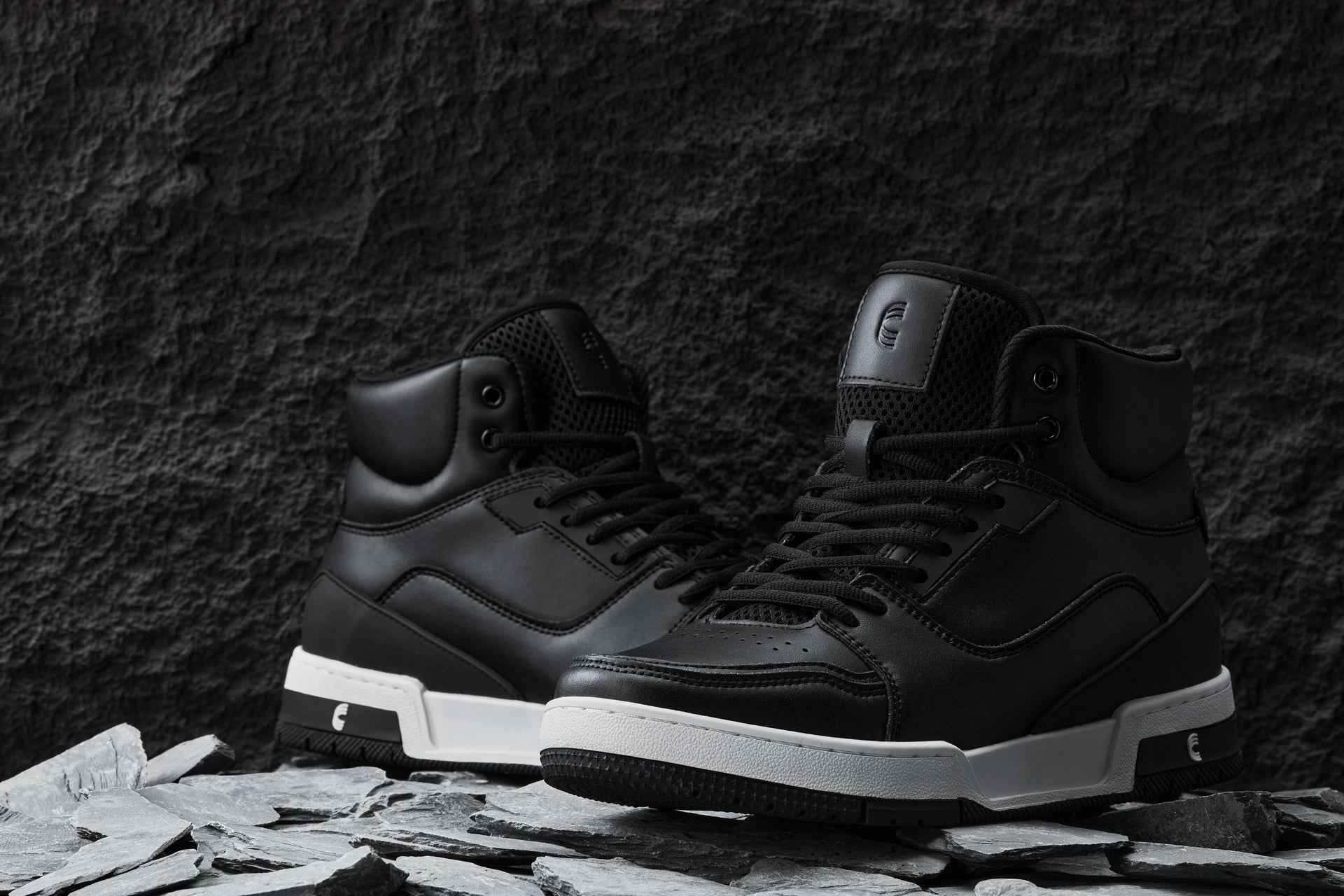 CALTO - S4750 - 3 Inches Taller (Black) - High Top Sneakers