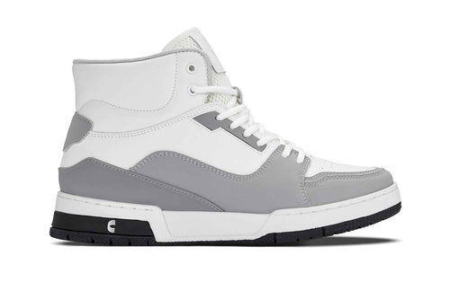 CALTO - S4751 - 3 Inches Taller (White/Grey) - High Top Sneakers