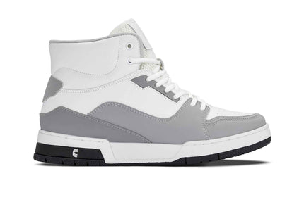 CALTO - S4751 - 3 Inches Taller (White/Grey) - High Top Sneakers