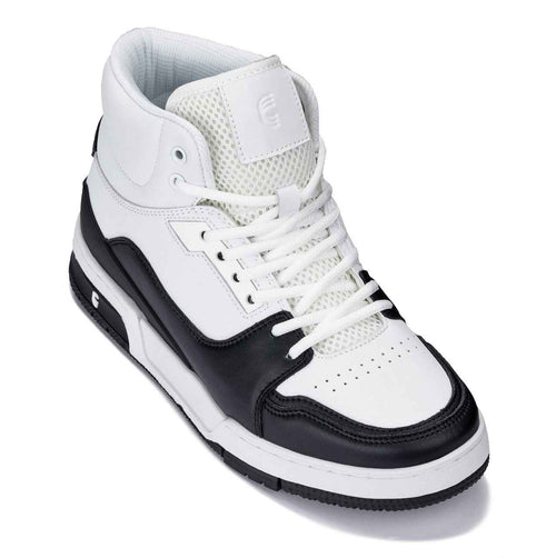CALTO - S4752 - 3 Inches Taller (White/Black) - High Top Sneakers