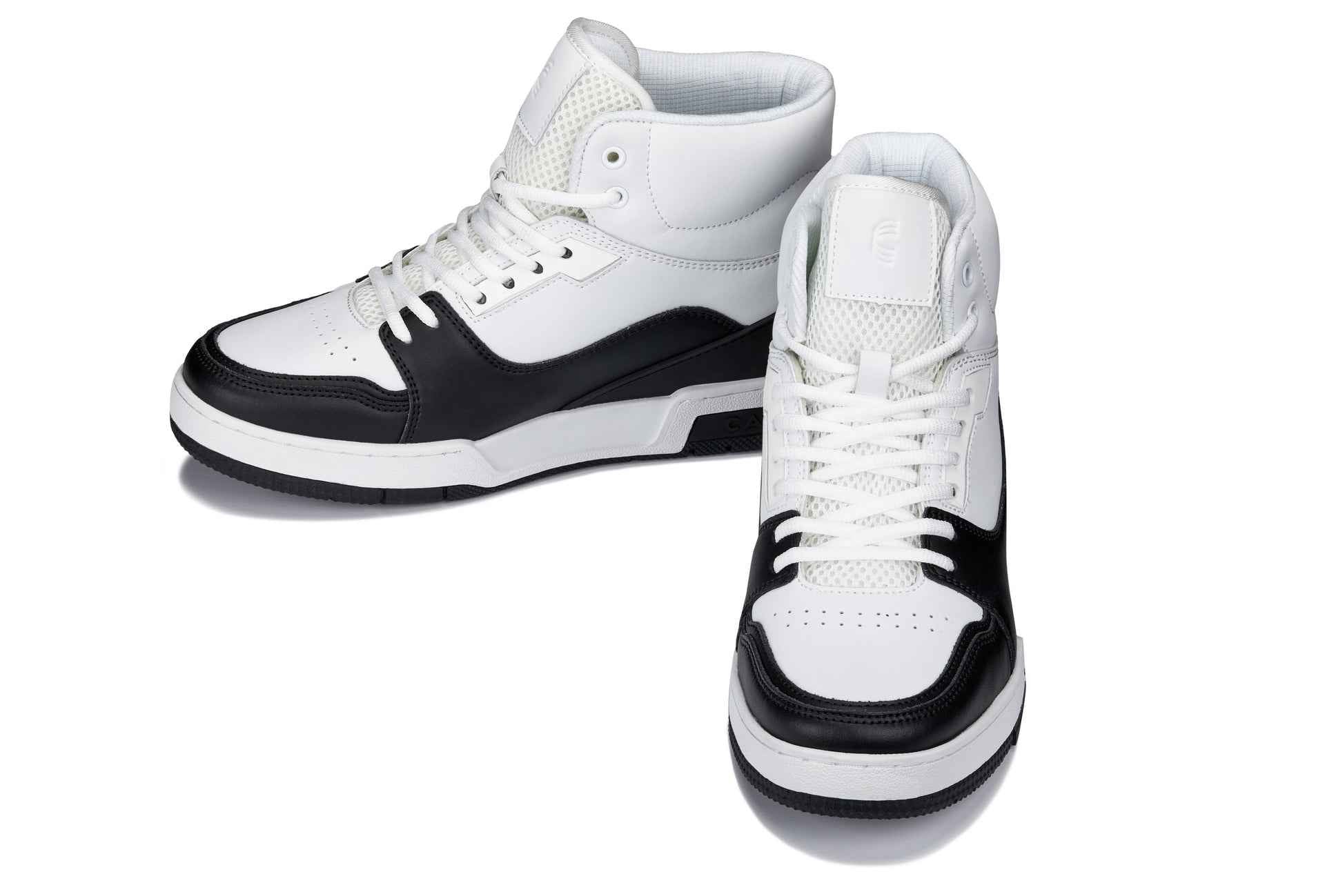 CALTO - S4752 - 3 Inches Taller (White/Black) - High Top Sneakers