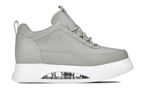 CALTO - S4927 - 3.2 Inches Taller (Dove Grey/White Sole) - Chunky Elevated Platform Sneakers