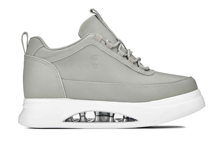CALTO - S4927 - 3.2 Inches Taller (Dove Grey/White Sole) - Chunky Elevated Platform Sneakers
