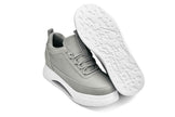 CALTO - S4927 - 3.2 Inches Taller (Dove Grey/White Sole) - Chunky Elevated Platform Sneakers