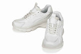 CALTO - S5285 - 2.6 Inches Taller (White/Translucent White Sole) - Chunky Sole Sporty Sneakers