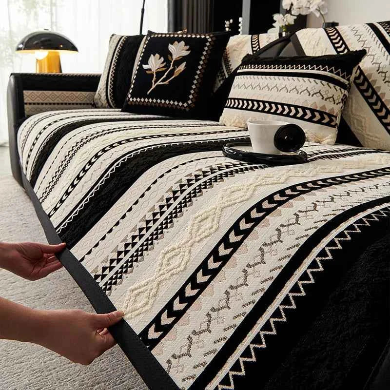 Topspet Black Couch Cover – Durable, Non-Slip Furniture Protector for Pets, Dogs & Cats