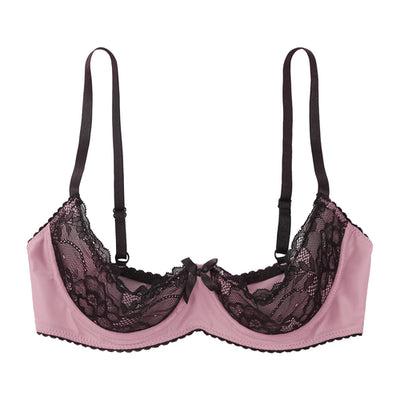 Lace Bra Women's Lingerie Underwire Half Cup Push Up Brassiere