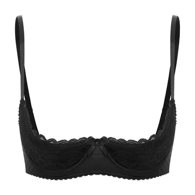 Lace Bra Women's Lingerie Underwire Half Cup Push Up Brassiere