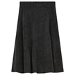 Ladies Short Denim Wash Skirt With Diagonal Cuts