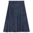 Ladies Short Denim Wash Skirt With Diagonal Cuts