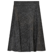 Ladies Short Denim Wash Skirt With Diagonal Cuts