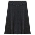 Ladies Short Denim Wash Skirt With Seam Down The Center