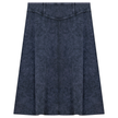 Ladies Short Denim Wash Skirt With Seam Down The Center