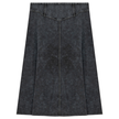Ladies Short Denim Wash Skirt With Seam Down The Center