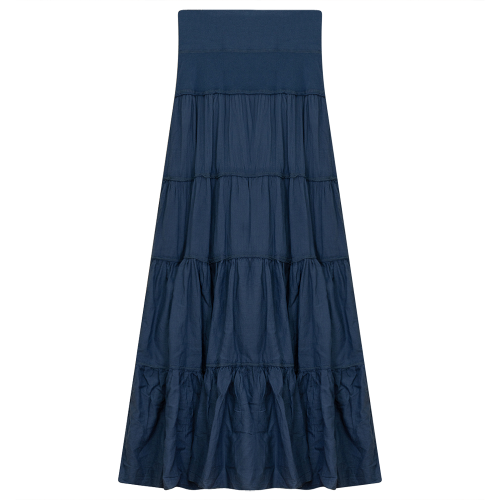 Ladies Tiered Maxi Gauze Skirt