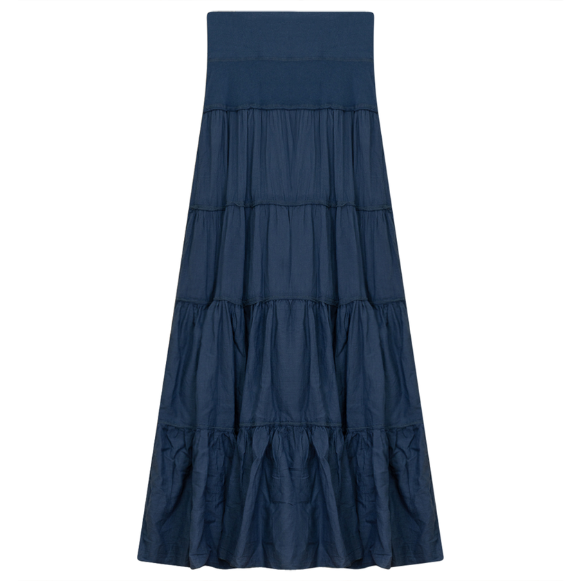 Ladies Tiered Maxi Gauze Skirt